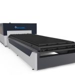 máquina de corte do laser da fibra do metal da placa / tubo cabeça de corte do lasermech dos EUA de 1000 watts
