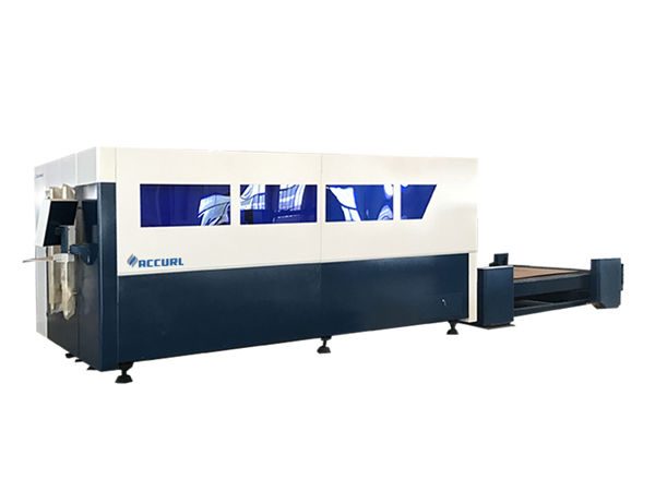 máquina de corte do laser da fibra do cnc da única plataforma, cortador de folha do metal