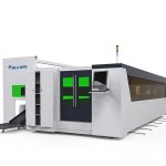 máquina de corte de alta velocidade 1500w do laser da fibra do tubo e da placa do metal com dispositivo giratório