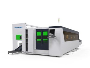 máquina de corte de alta velocidade 1500w do laser da fibra do tubo e da placa do metal com dispositivo giratório